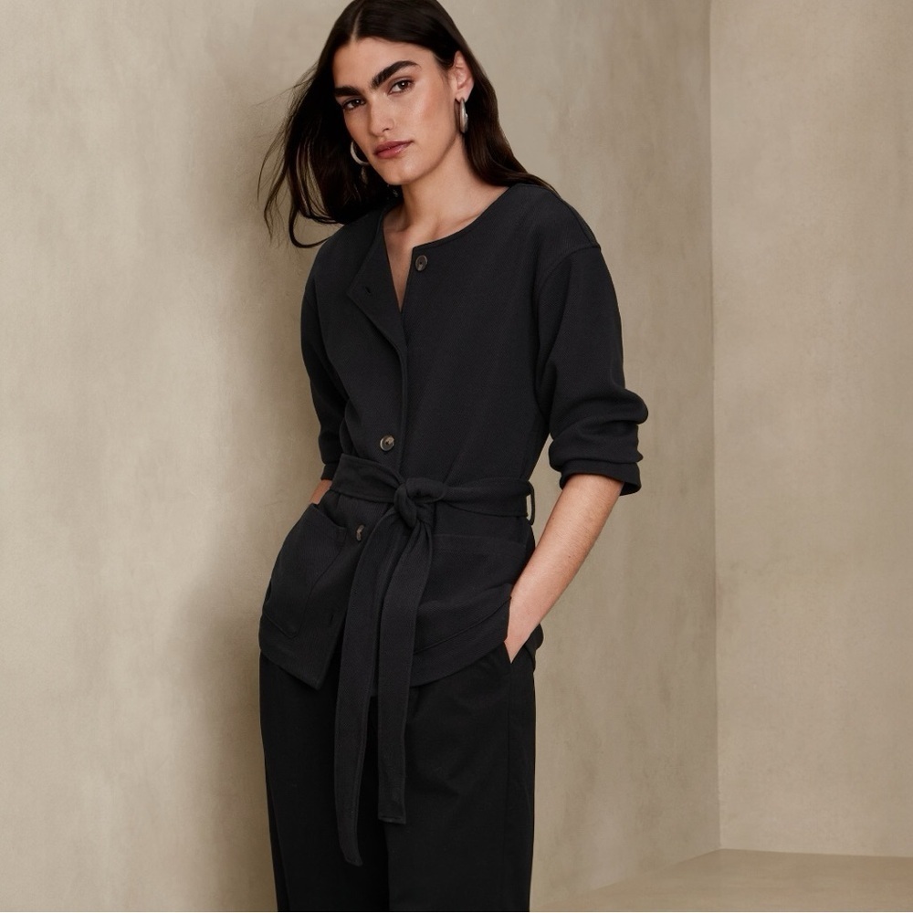 NWT Banana Republic TWILL KNIT JACKET